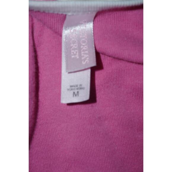 Vintage Y2K Victoria’s Secret Pink White Trim Rhinestone Logo Tank Top Women’s M - Picture 4 of 5